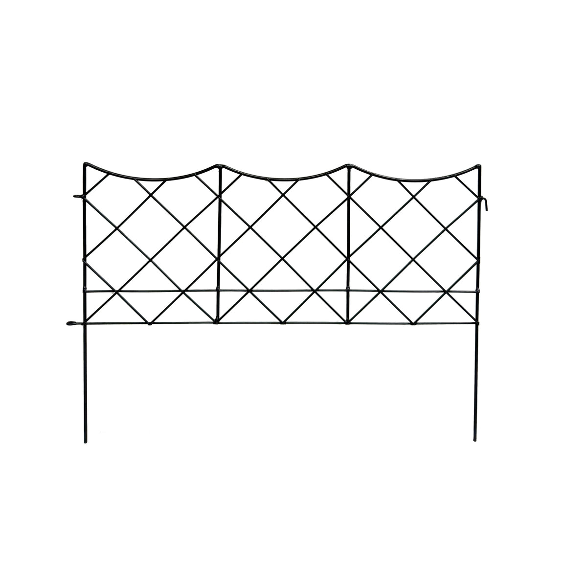 RHS Crescent Garden Border Edging – Matte Black Steel, 3 Pack