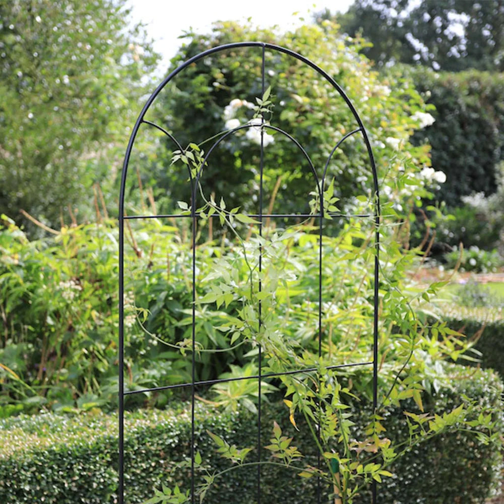 RHS Round Screen Trellis – 71" Freestanding Steel Climbing Plant Support