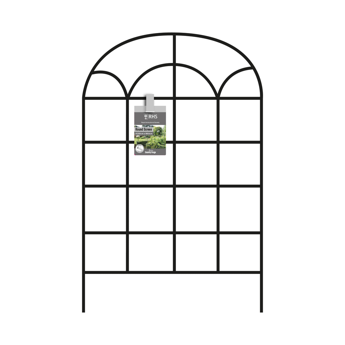 RHS Round Screen Trellis – 71" Freestanding Steel Climbing Plant Support
