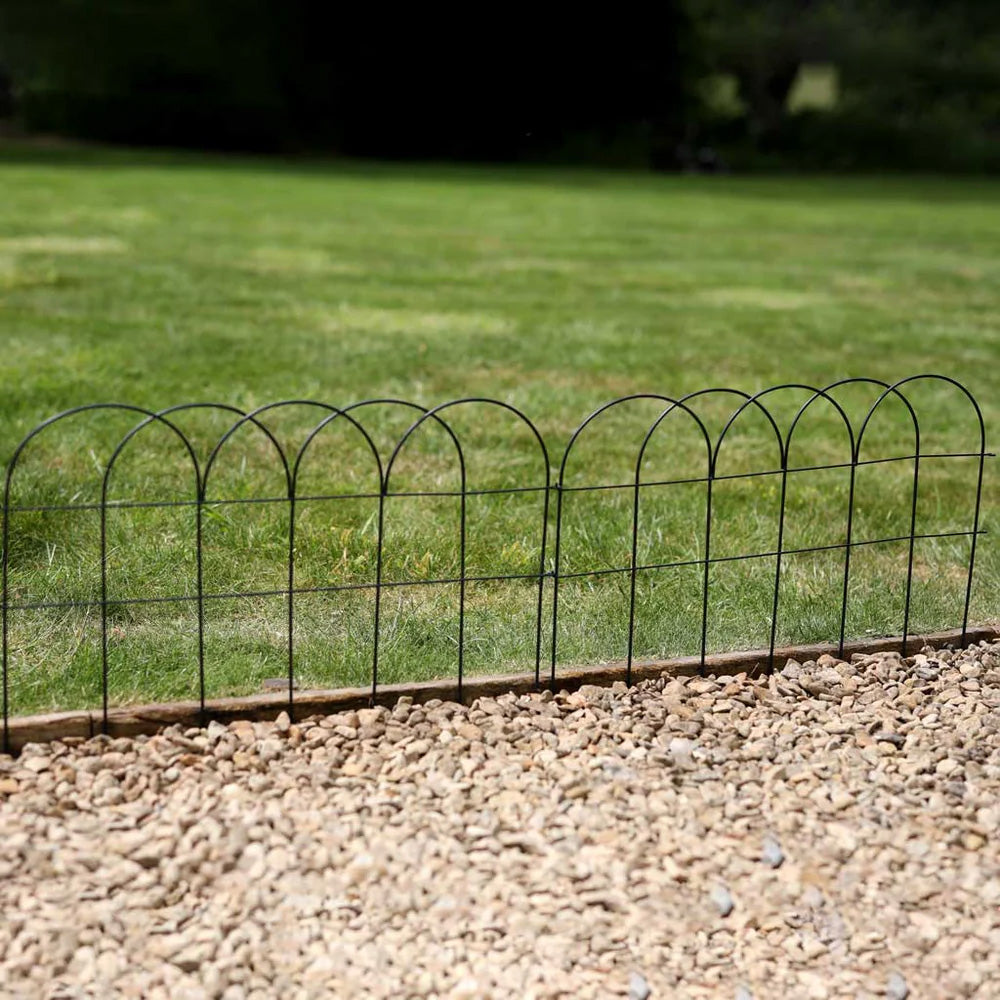 RHS Round Garden Border Edging – Matte Black Steel, 3 Pack