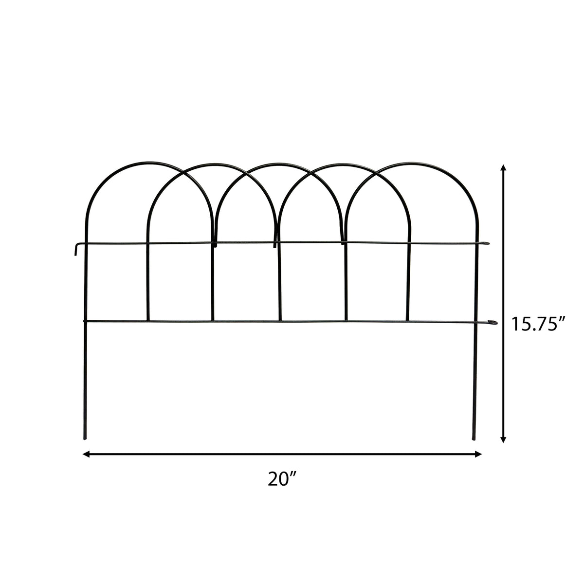 RHS Round Garden Border Edging – Matte Black Steel, 3 Pack
