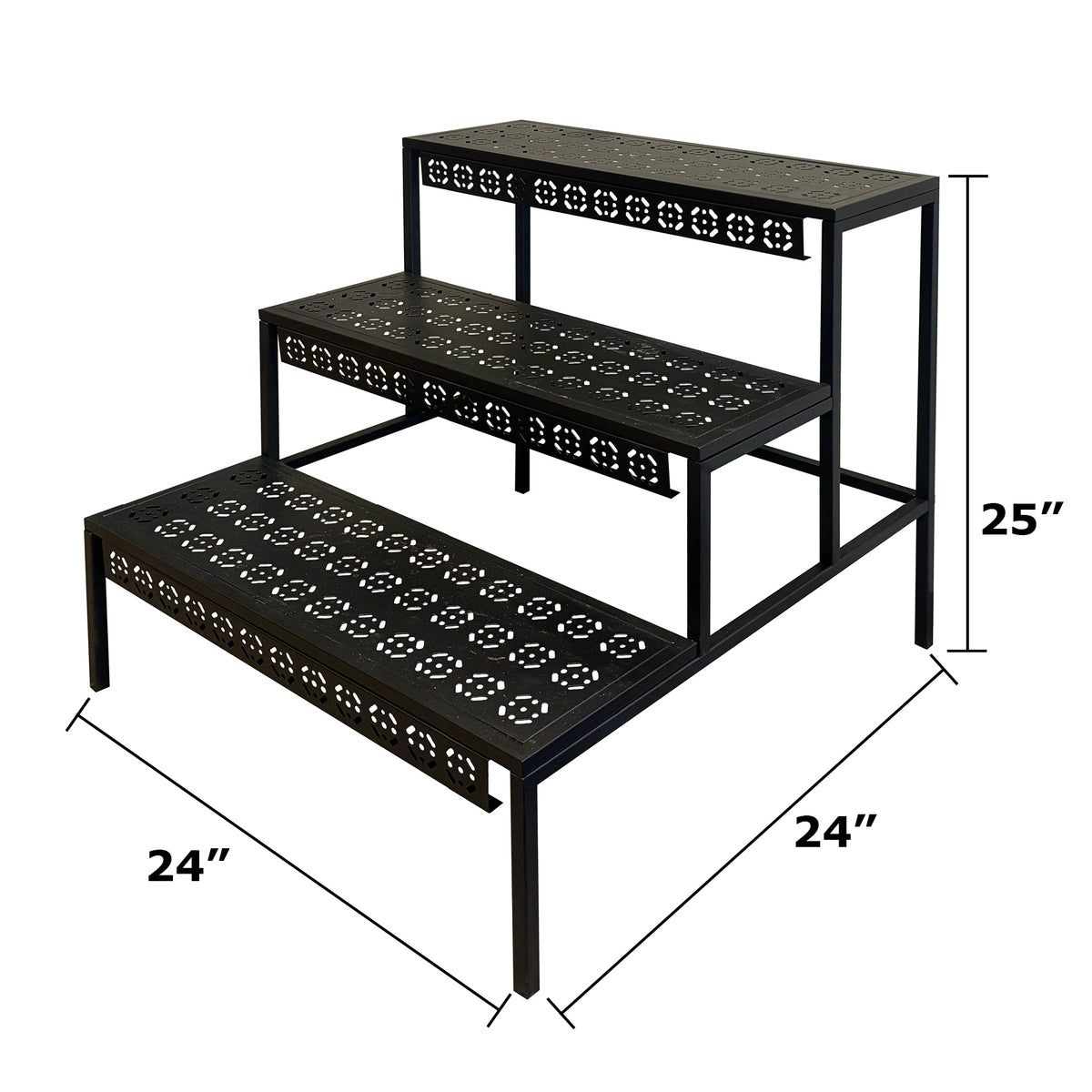 Straight Plant Stand – 3-Tier Indoor/Outdoor