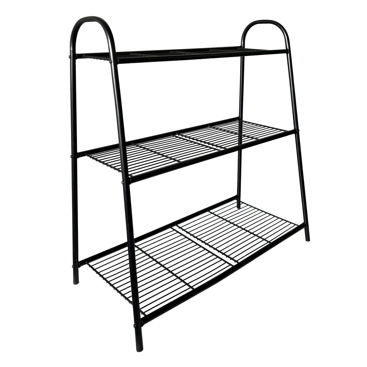 3-Tier Balcony Plant Stand – Black Powder-Coated Steel