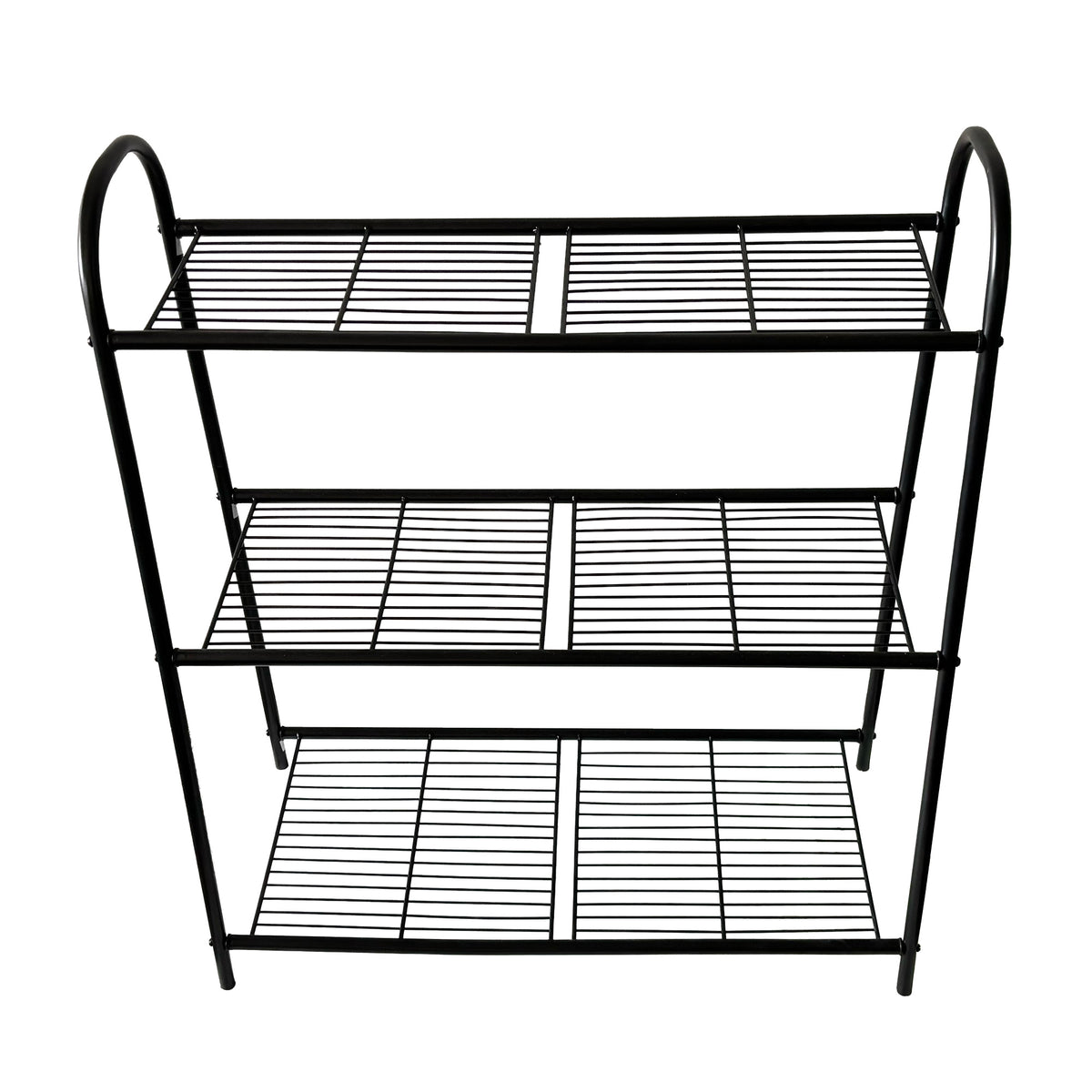 3-Tier Balcony Plant Stand – Black Powder-Coated Steel