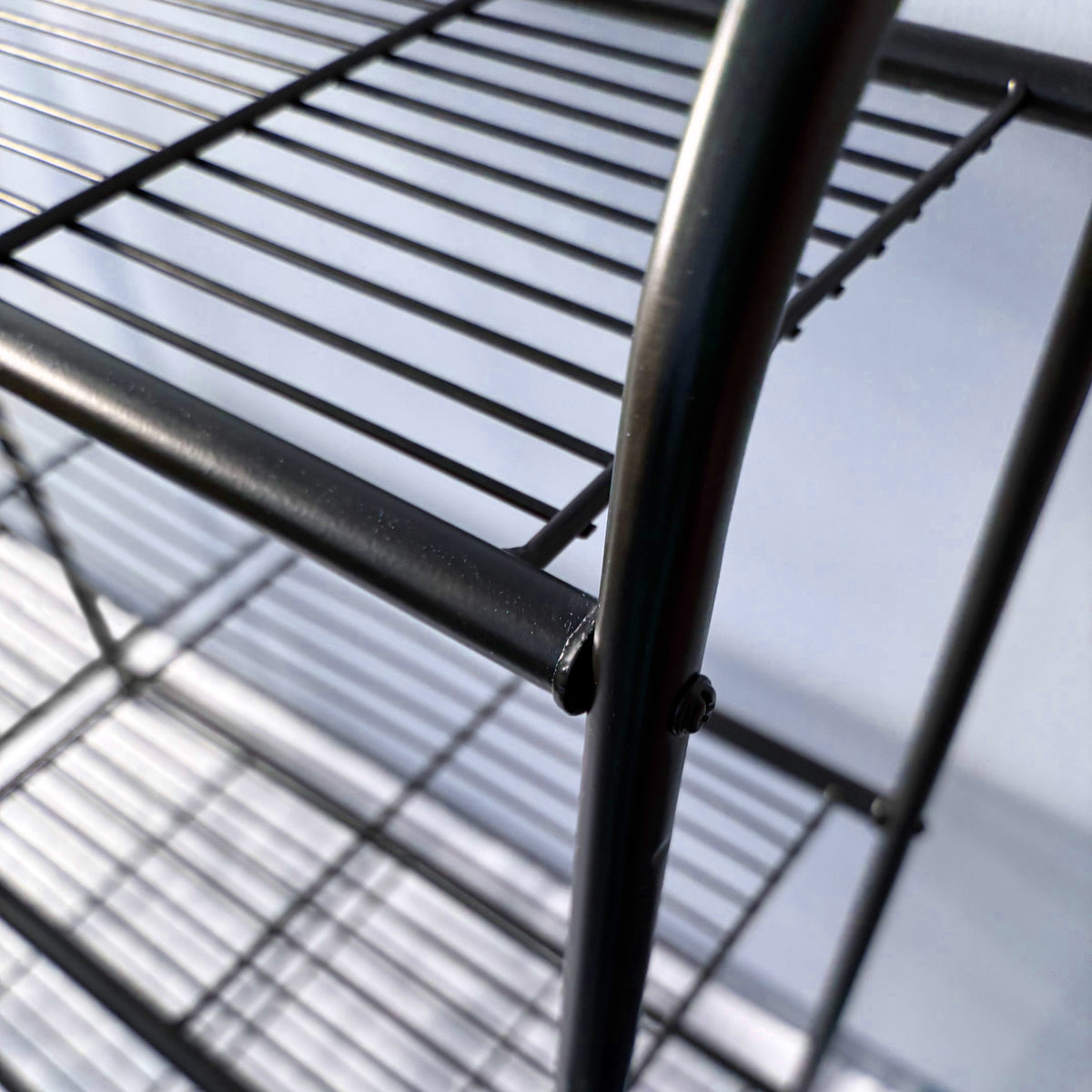 3-Tier Balcony Plant Stand – Black Powder-Coated Steel