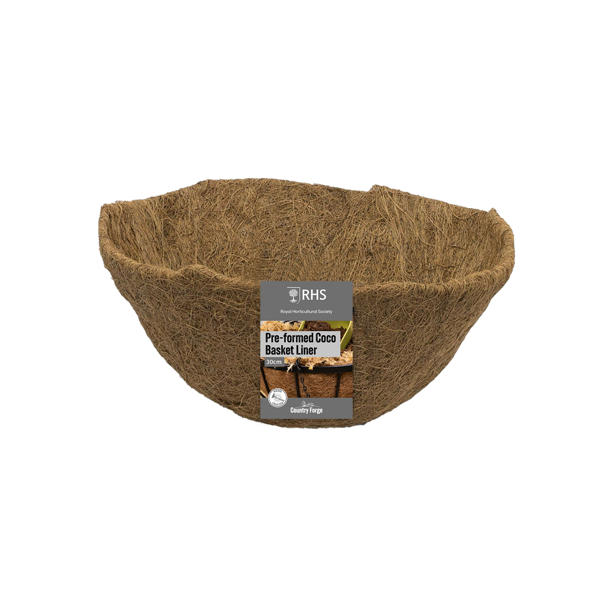 RHS 12" Preformed Natural Coco Basket Liner
