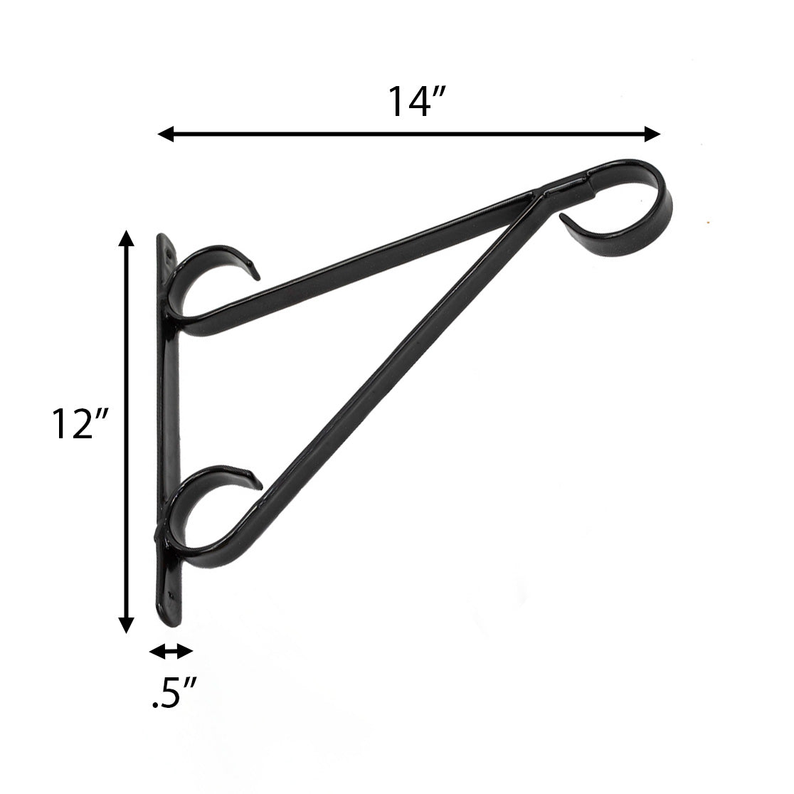 RHS 12" x 14" Garden Wall Bracket – Hanging Basket & Bird Feeder Hook