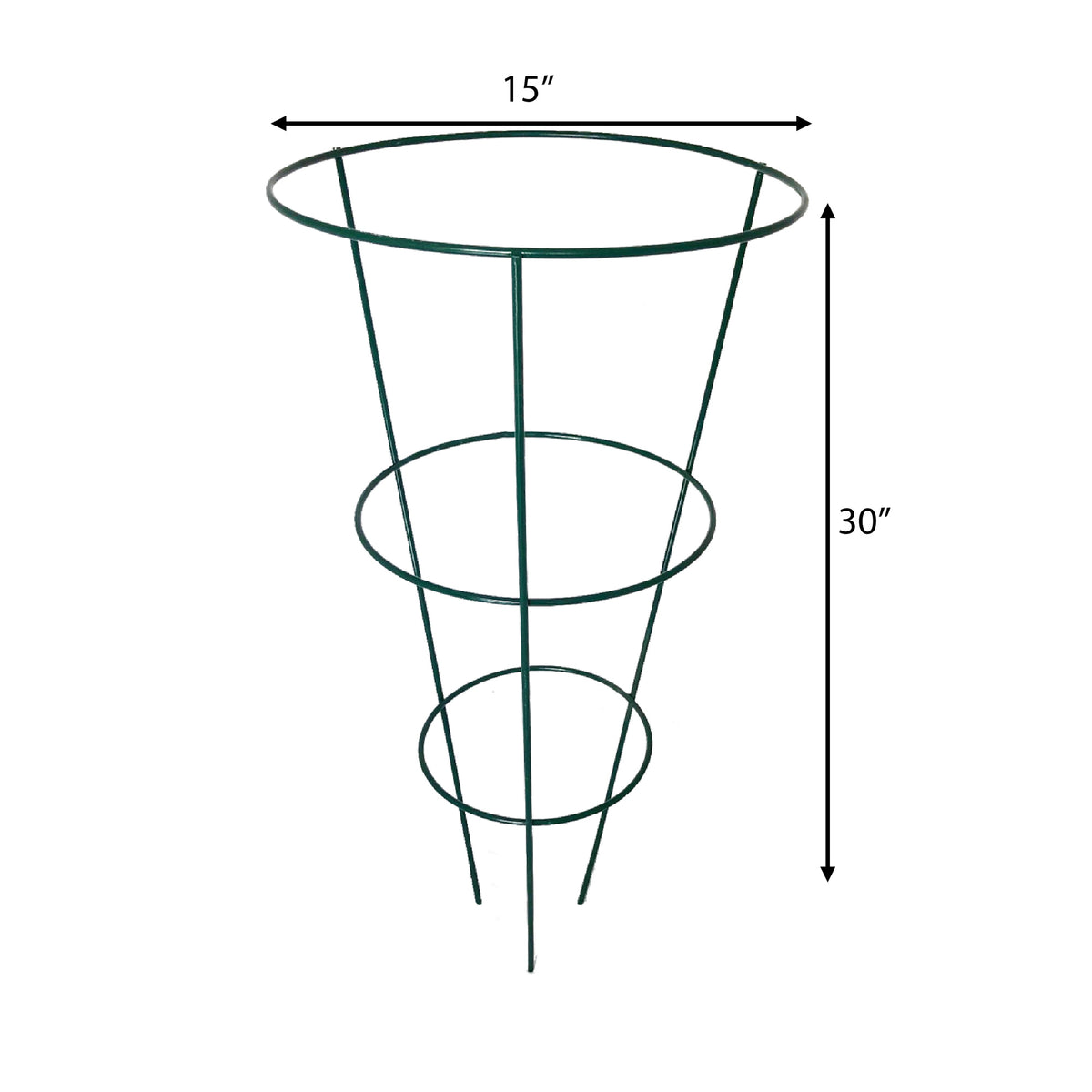 RHS 30" Flower Cone Plant Support – Powder-Coated Steel