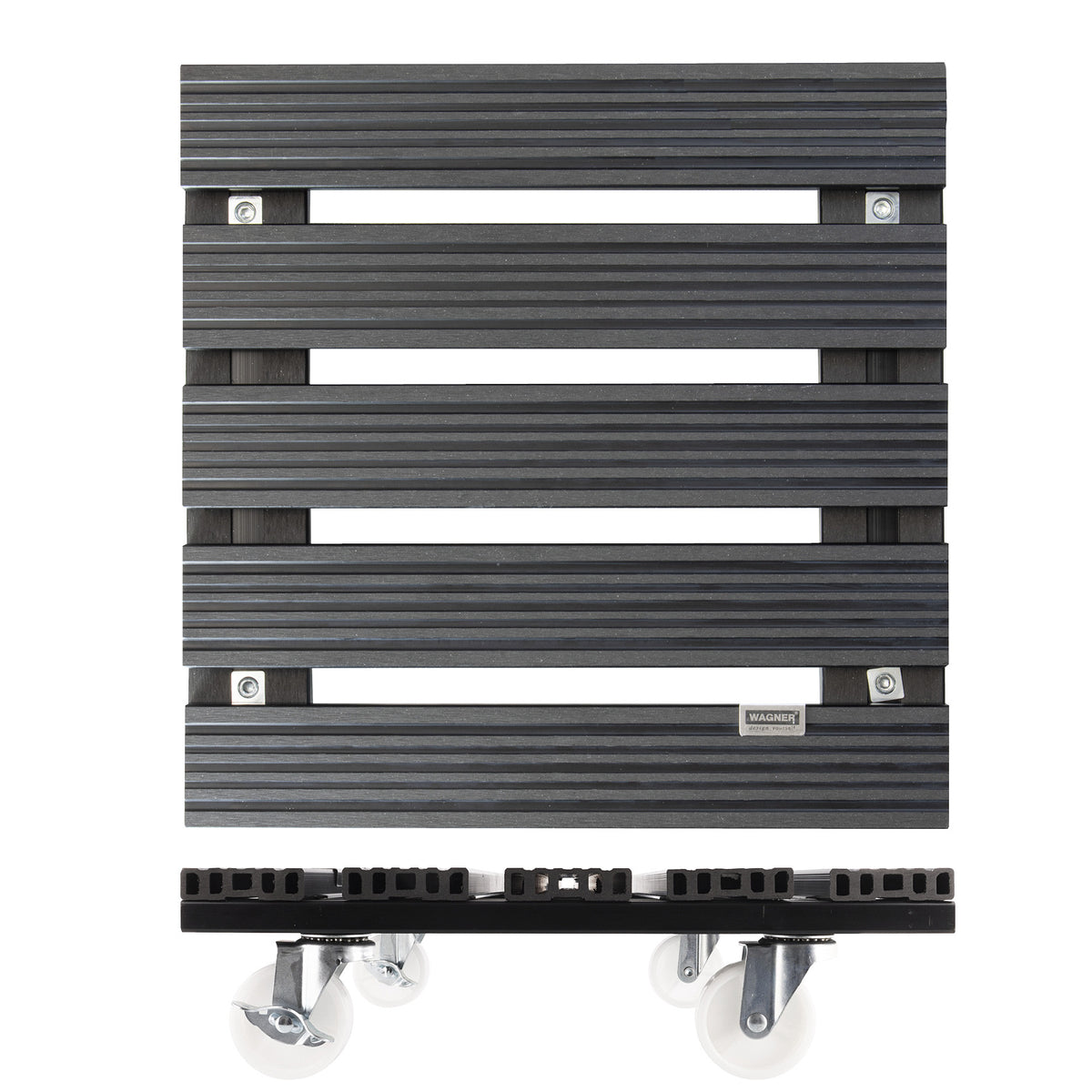 15.4" Gray Square WPC Plant Caddy, Indoor/Outdoor