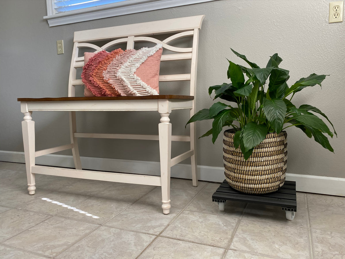 15.4" Gray Square WPC Plant Caddy, Indoor/Outdoor