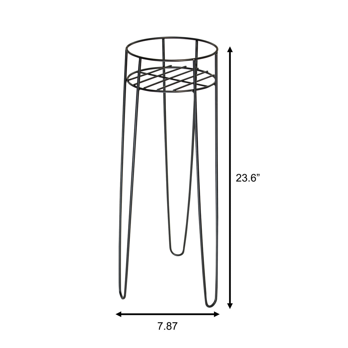 Tall Black Metal Plant Stand – Heavy-Duty Powder-Coated Steel Planter Stand for Indoor & Outdoor Use