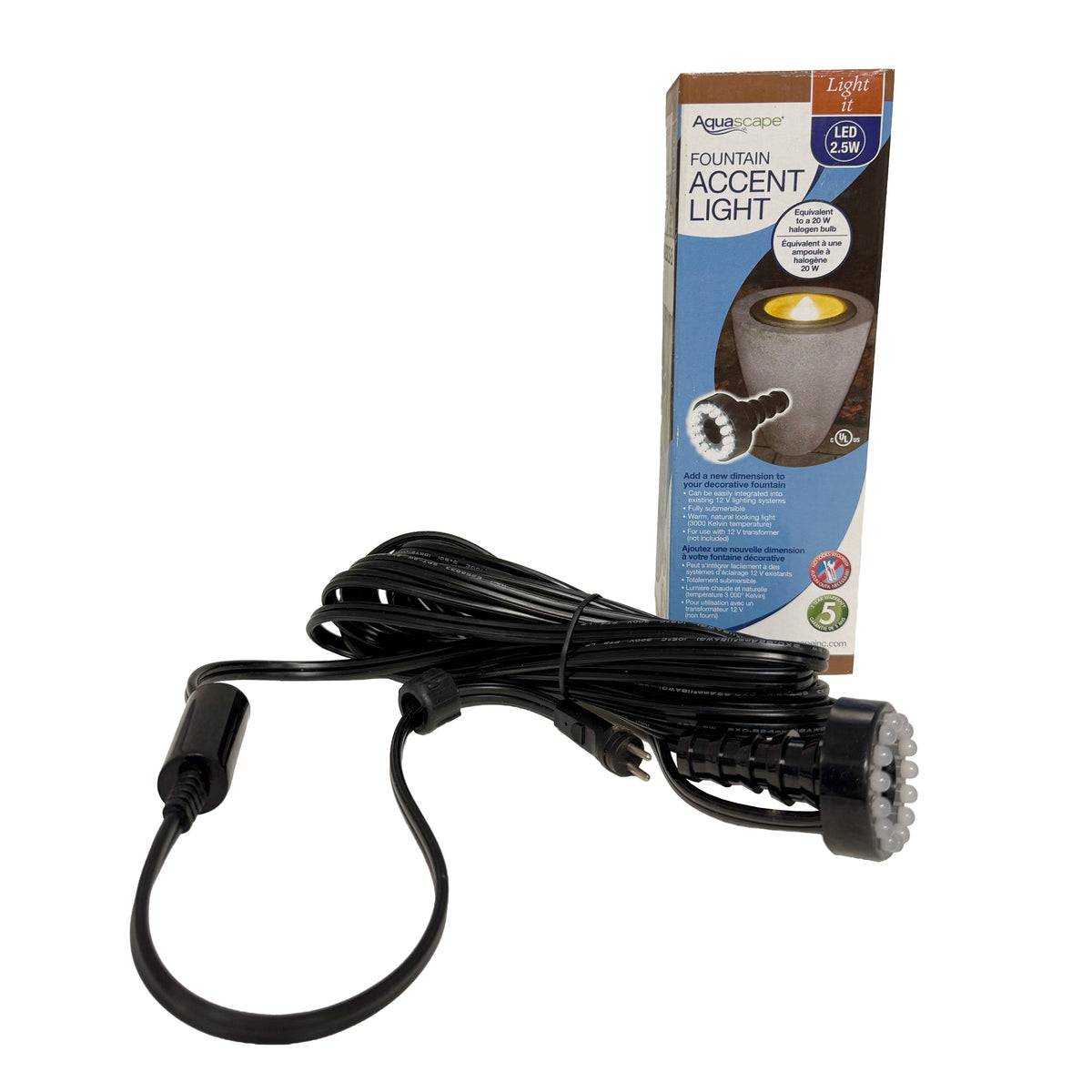 2.5-Watt LED Pond and Landscape Light with 15' Cable