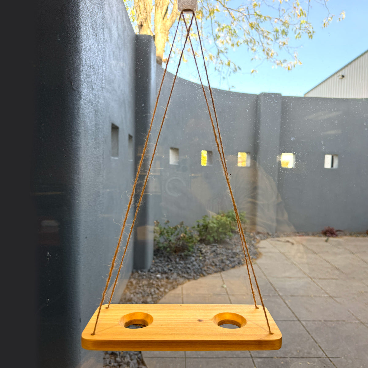 Air Plant Swing – Handmade Wooden Stand for Two Plants