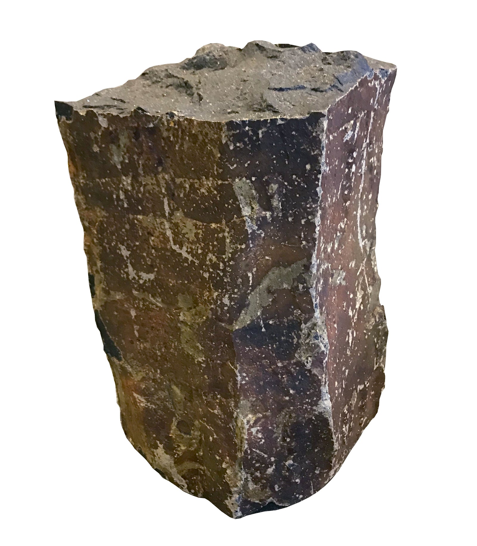 60" basalt column with polished dished top for water features and landscaping.