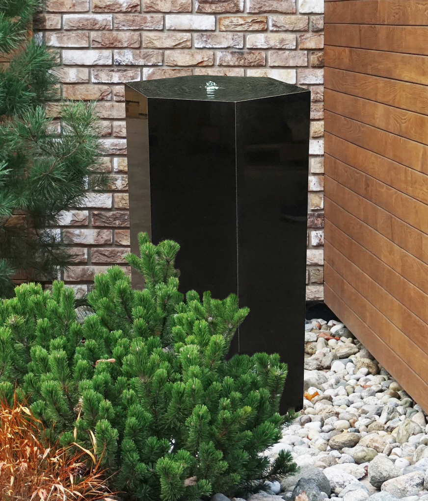 30" Fully Polished Basalt Column – Drilled Hexagonal Stone for Modern Landscaping