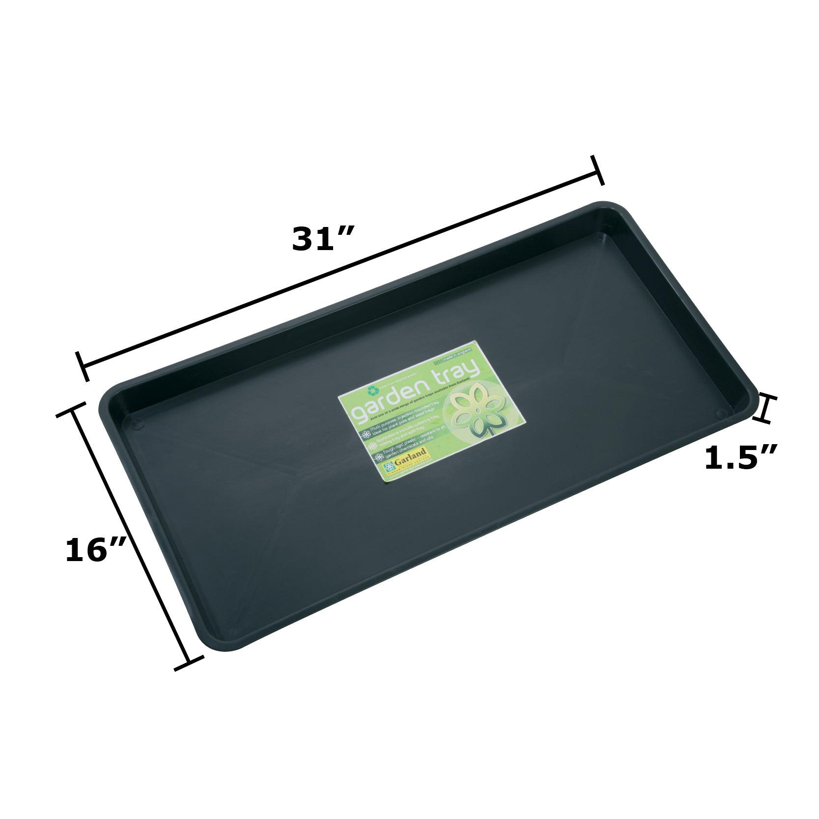 plant trays and pots Garland Maxi Garden Tray Black