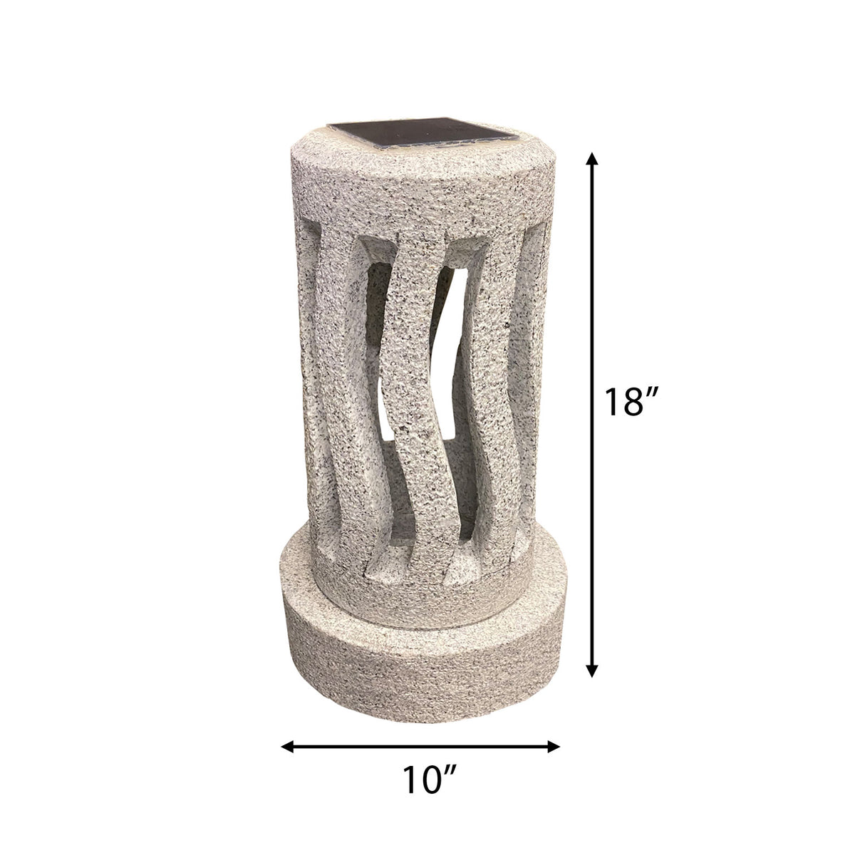Spiral Granite Solar Lantern