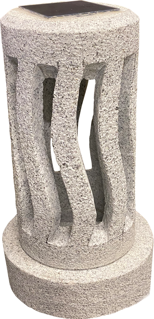 Spiral Granite Solar Lantern