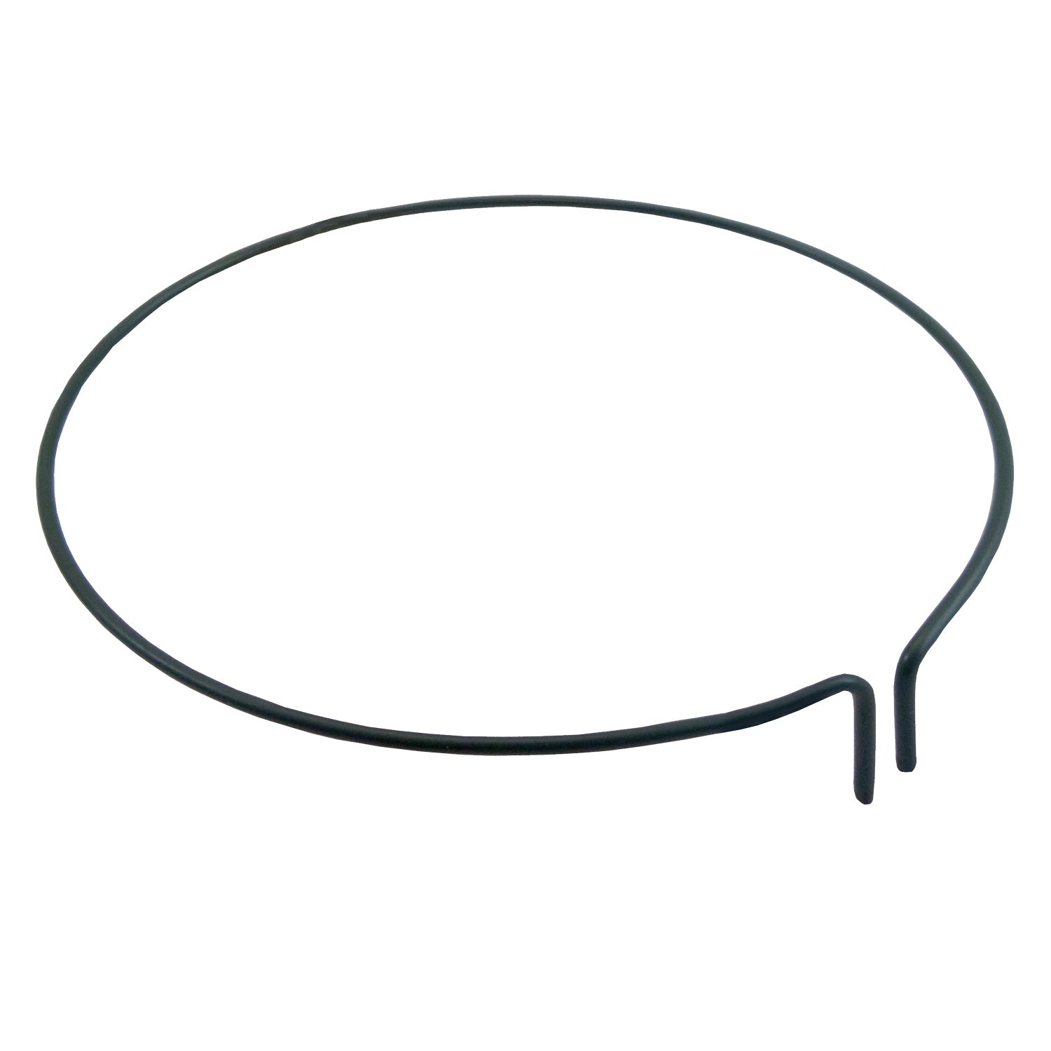 Plant support ring 15" circle made of galvanized steel with vinyl sleeve.