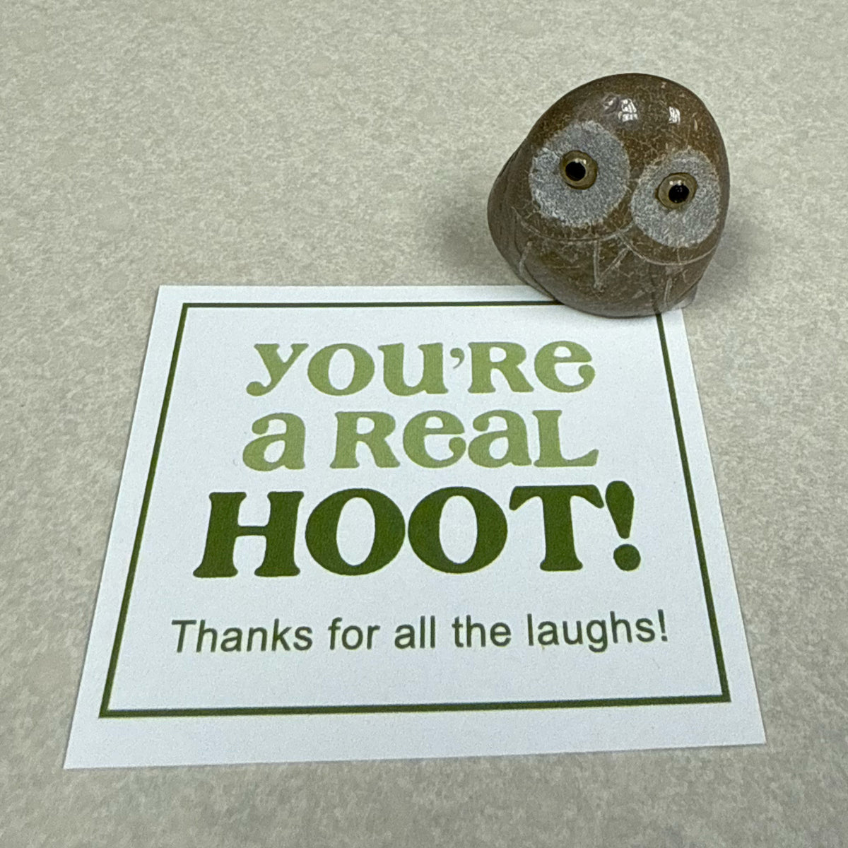 1" Handcrafted Colored Pebble Owl – 36-Piece Collection