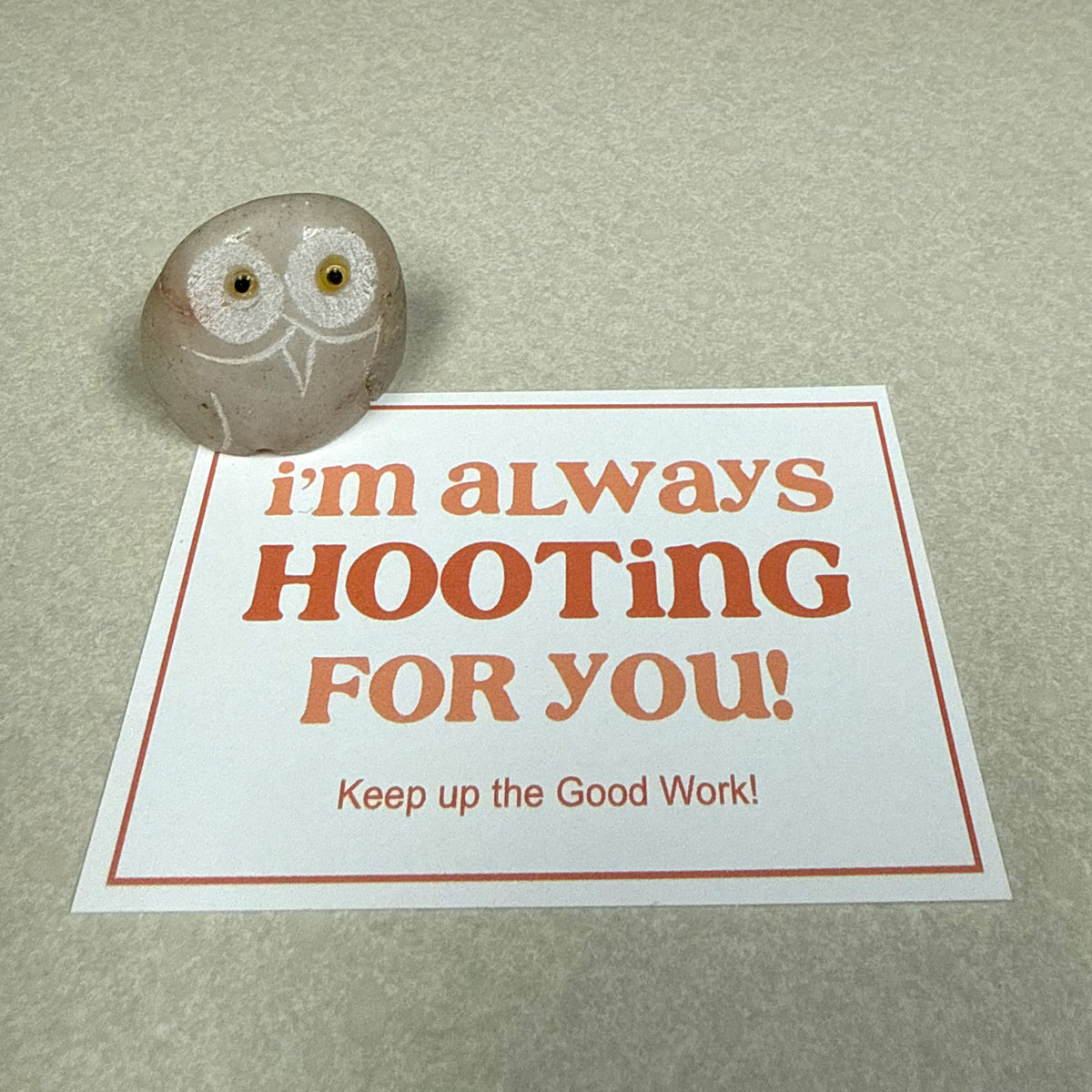 1" Handcrafted Colored Pebble Owl – 36-Piece Collection