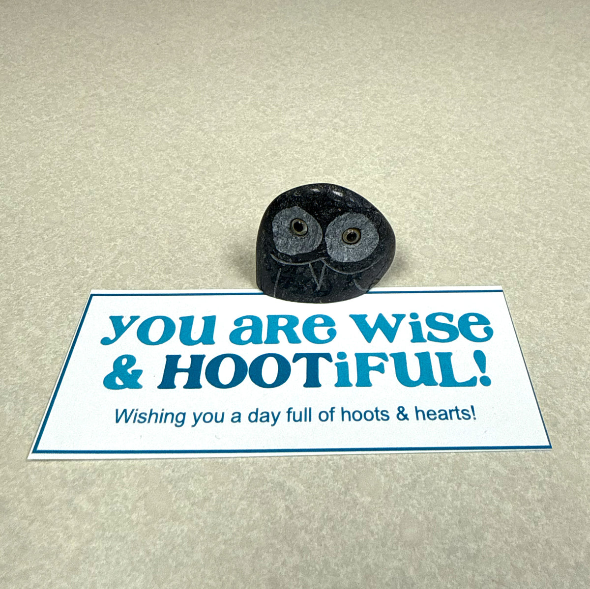 1" Handcrafted Colored Pebble Owl – 36-Piece Collection