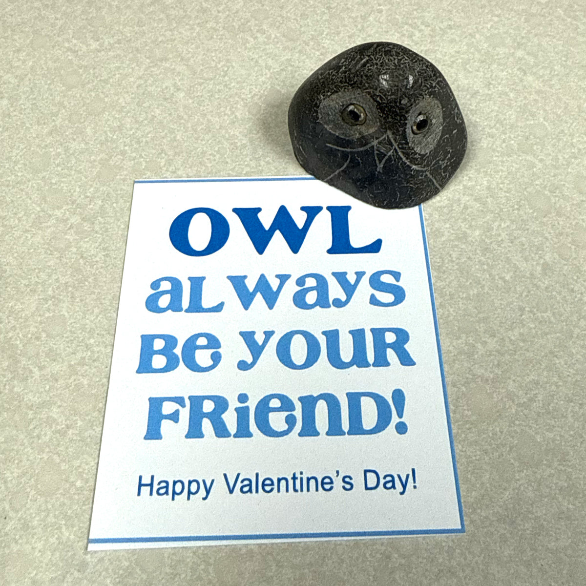 1" Handcrafted Colored Pebble Owl – 36-Piece Collection