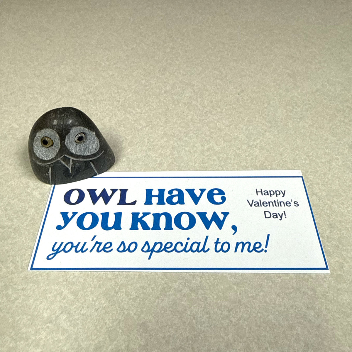 1" Handcrafted Colored Pebble Owl – 36-Piece Collection