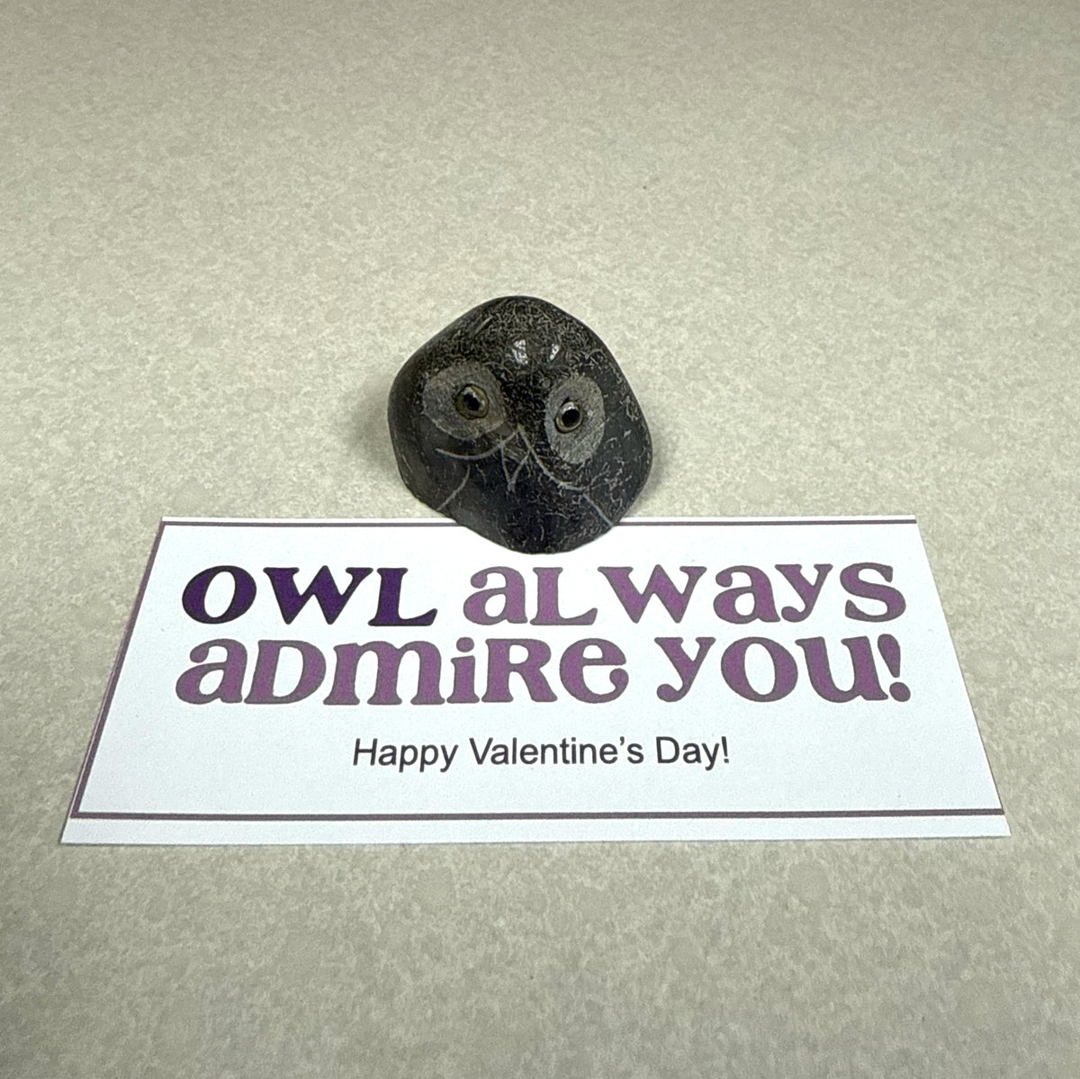 1" Handcrafted Colored Pebble Owl – 36-Piece Collection