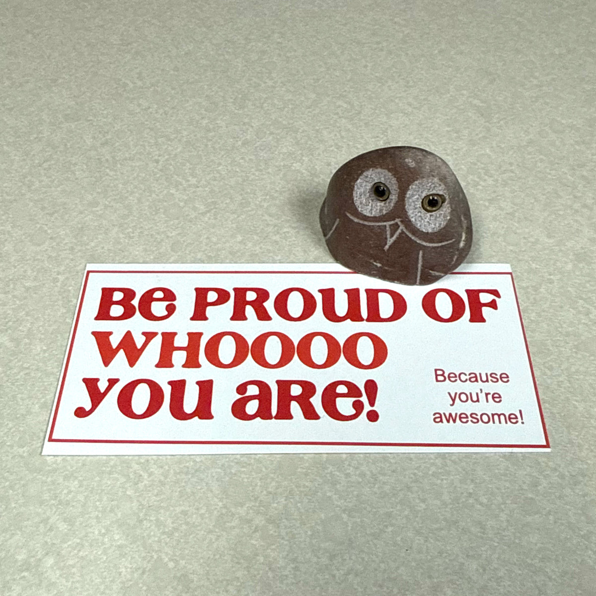 1" Handcrafted Colored Pebble Owl – 36-Piece Collection