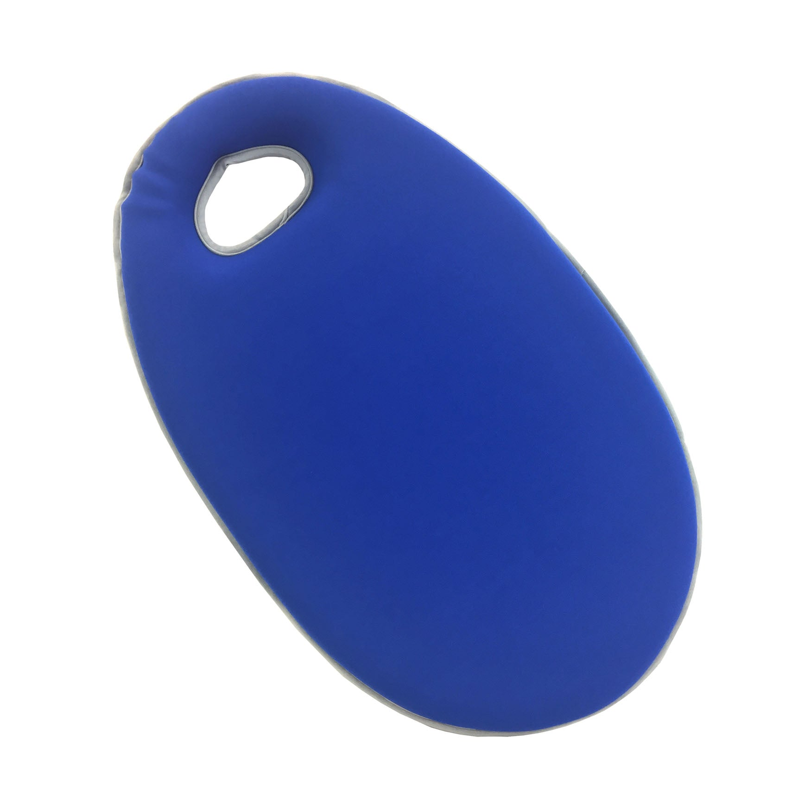 Blue multipurpose memory foam kneeling cushion, 20" x 12.25", with handle.