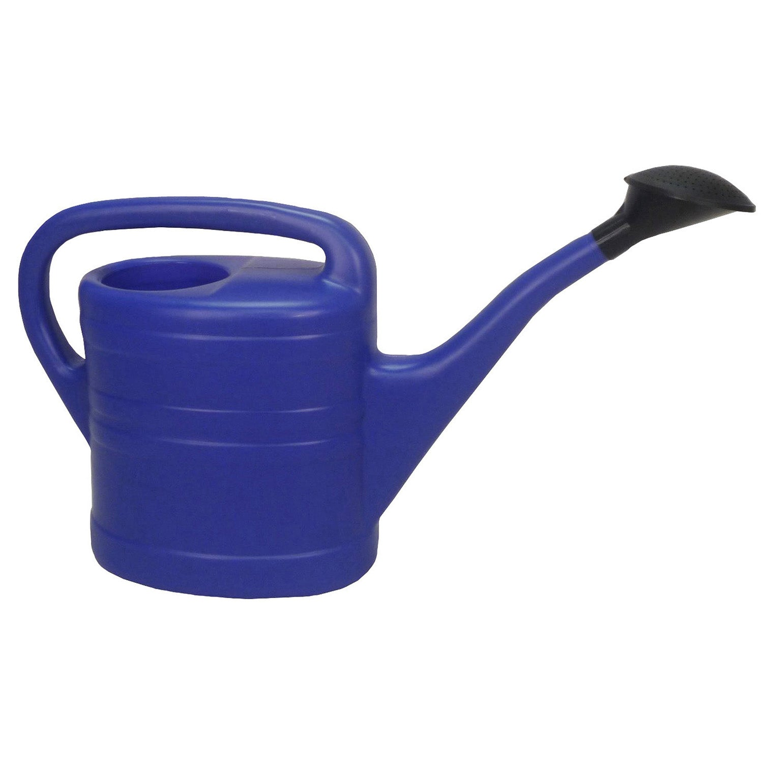 2.7 Gallon blue PVC watering can, durable and eco-friendly, impact-resistant, made in Germany.