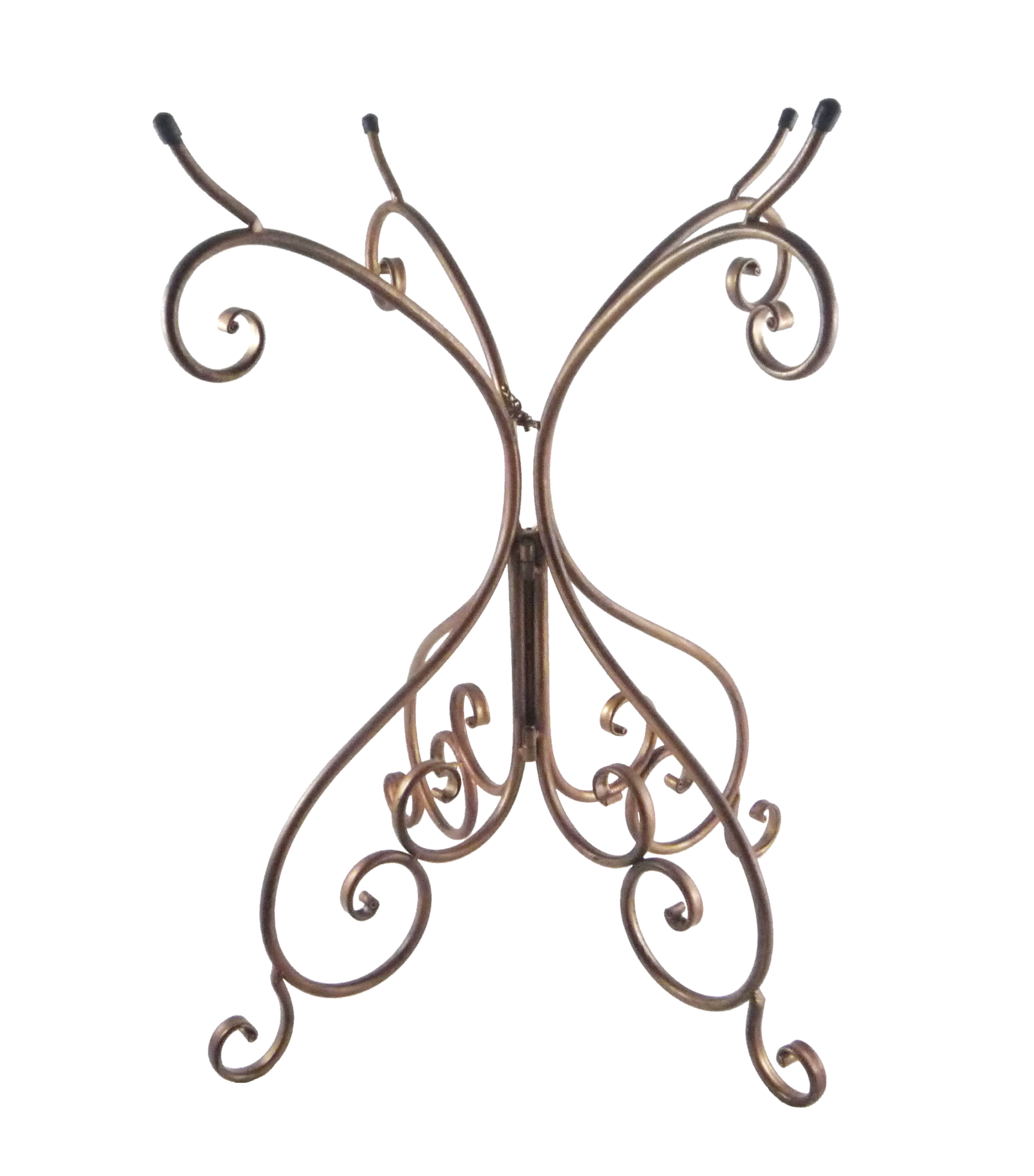 Deluxe metal birdbath stand in antique bronze, 25" height, for 19" diameter fiber clay tops.