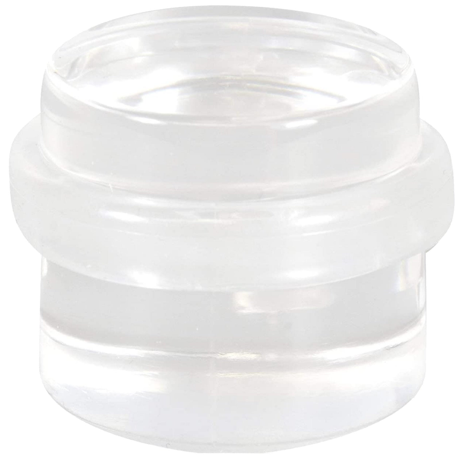 Clear door stopper, floor mount, 1.5 x 1.5 x 1.18 inches, easy install.