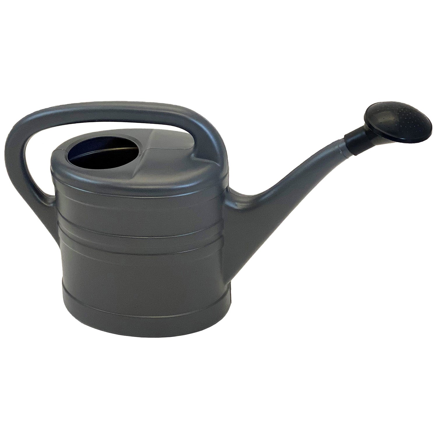 Gray PVC Watering Can, 2.7 Gallon Capacity, Impact-Resistant Design