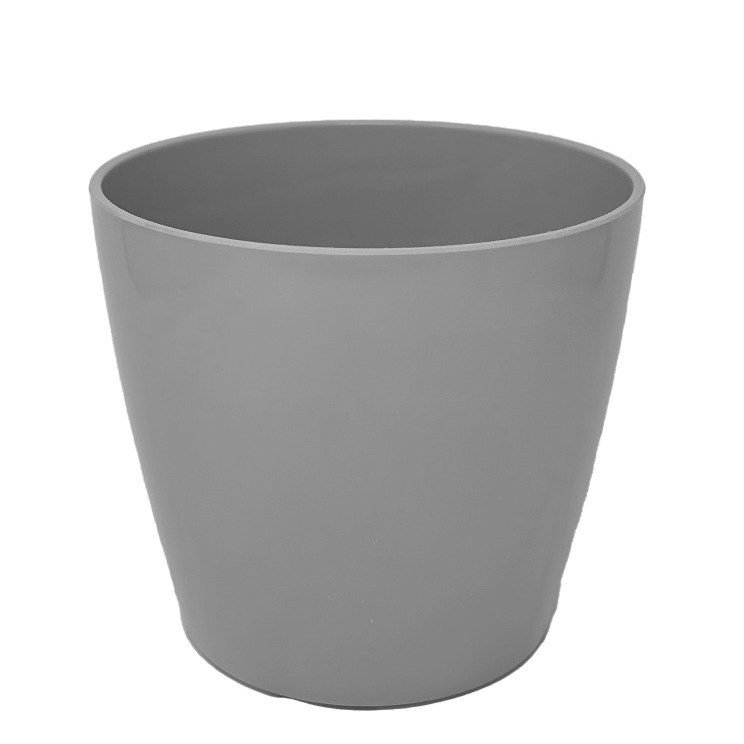 grey ceramic plant pot 10" Round Self-Watering Indoor/Outdoor Bamboo Pot