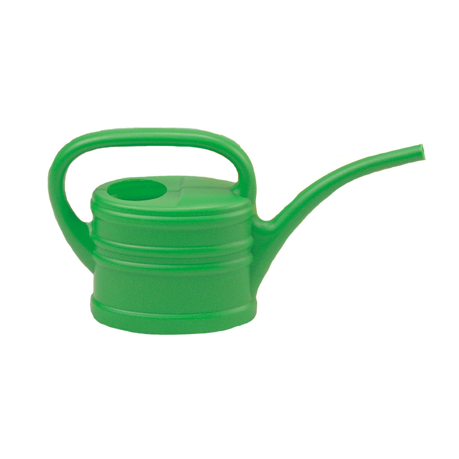 1 pt green plastic watering can, lightweight, durable, ideal for kids and indoor use.