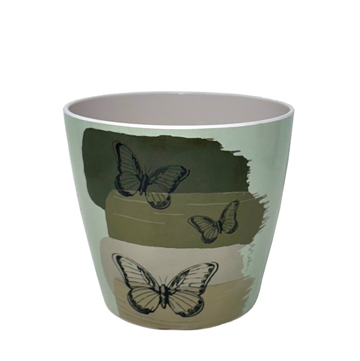 7&quot; Butterfly Round Self-Watering Bamboo Pot