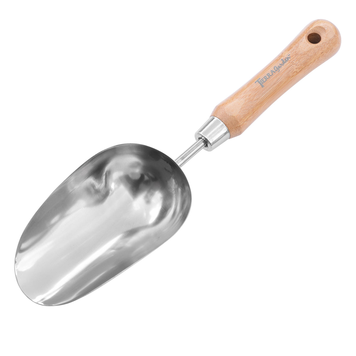 Stainless Steel Scoop with Bamboo Handle