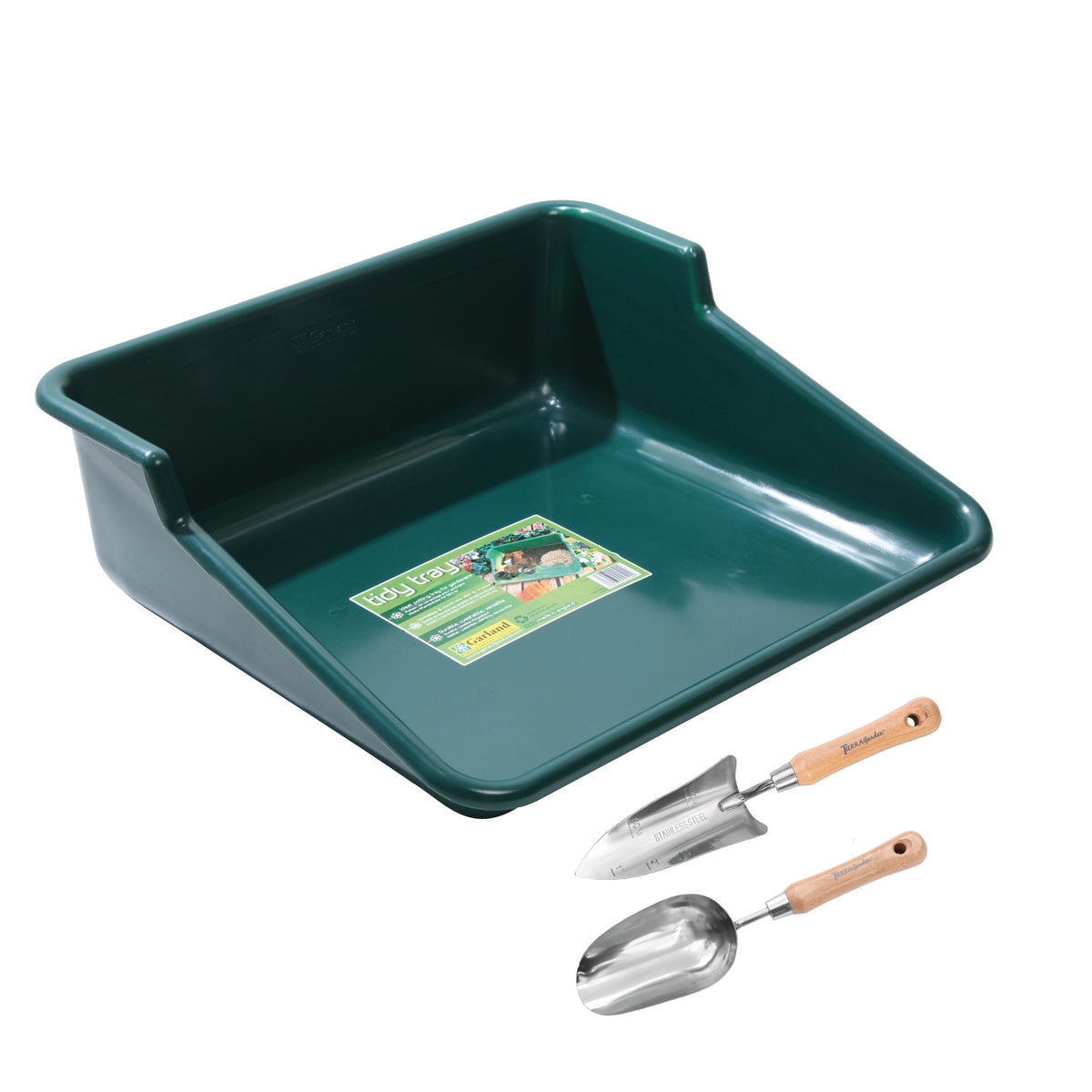 24.5&quot; Green Tidy Tray with Transplant Trowel and Scoop