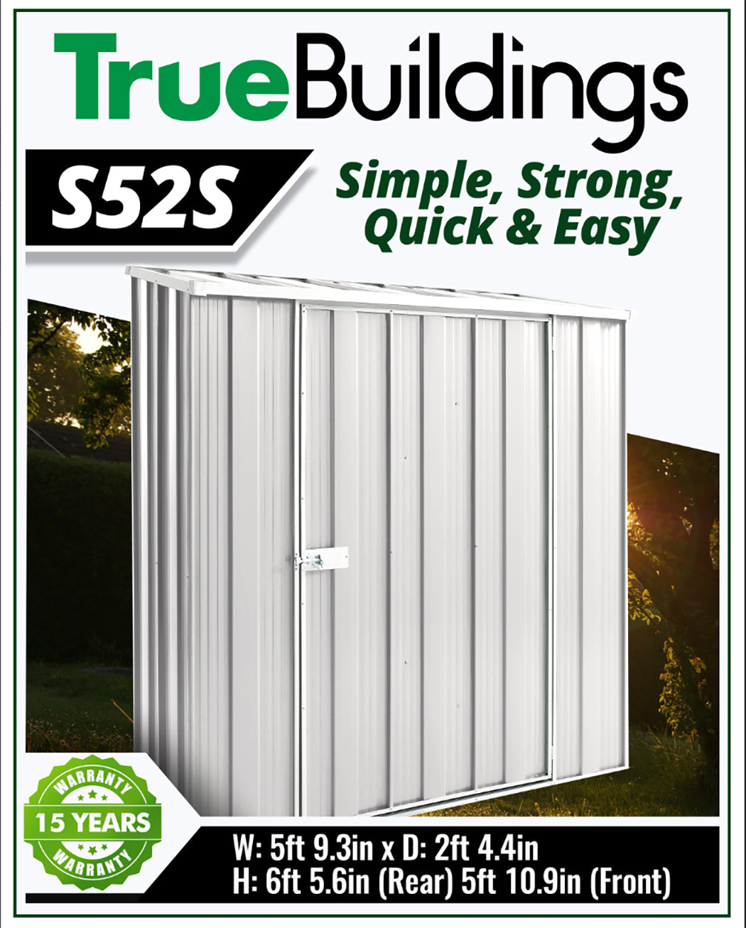 Medium Silver Metal Storage Shed for Garden and Backyard
