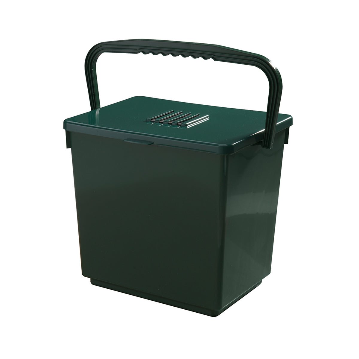 14.5&quot; Green Compost Caddy w/Replacement Filters and Biodegradable Bags