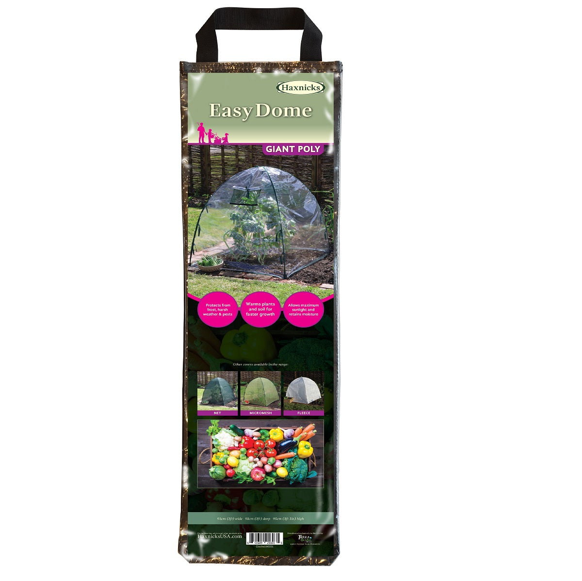 large plastic dome for plants Tierra Garden Easy Poly Dome with Air Vents, 36"L x 36"W x 37"H