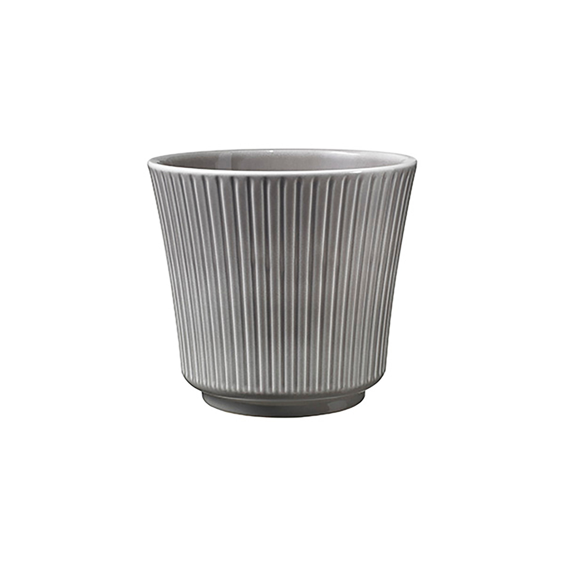 grey ceramic pots for plants 4-Piece Indoor Ceramic Plant Pot Set, 6.3" Dia & 4.7" Dia, Blue-Gray & Warm-Gray