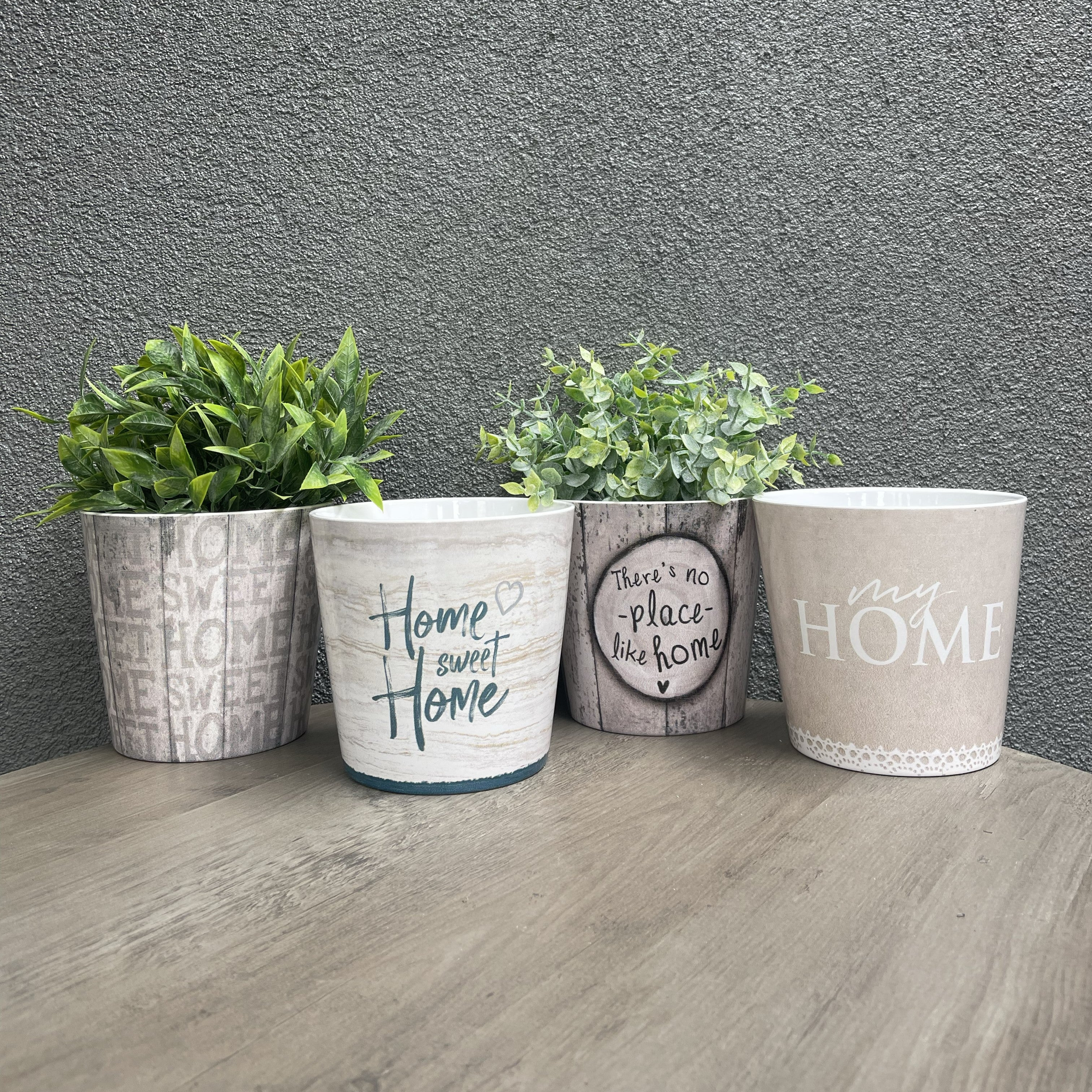 plant pots.com 5.5" 4 pc Indoor Plant Pot Set Natural Native Clay | Plant Containers