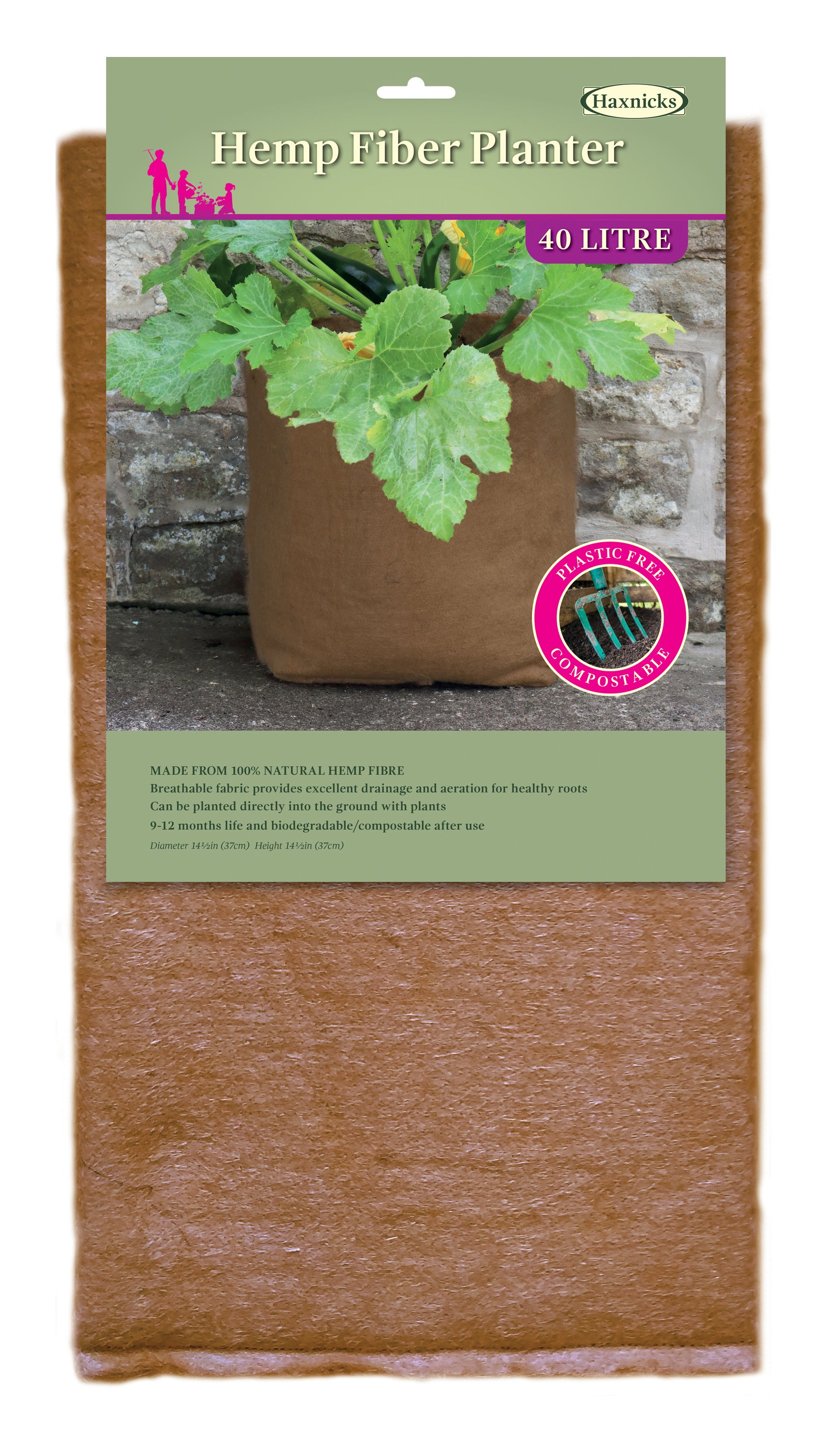 plant fiber pots 10.5 gal. (40L) Hemp Fiber Planter | Containers – Garden Your Way