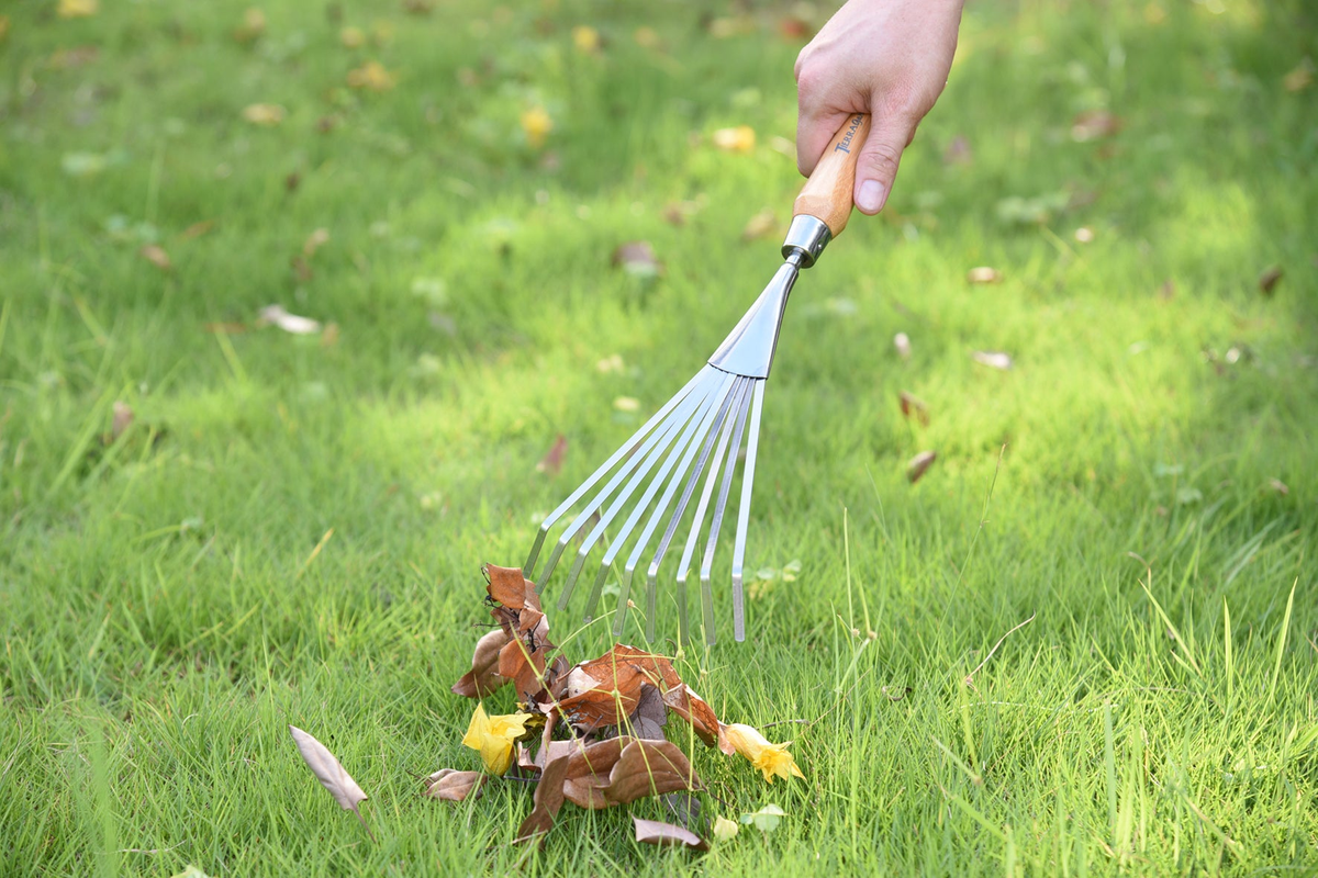 Using A Hand Rake Hand Rake with Bamboo Handle | Garden Tools – Garden Your Way - Garden ...