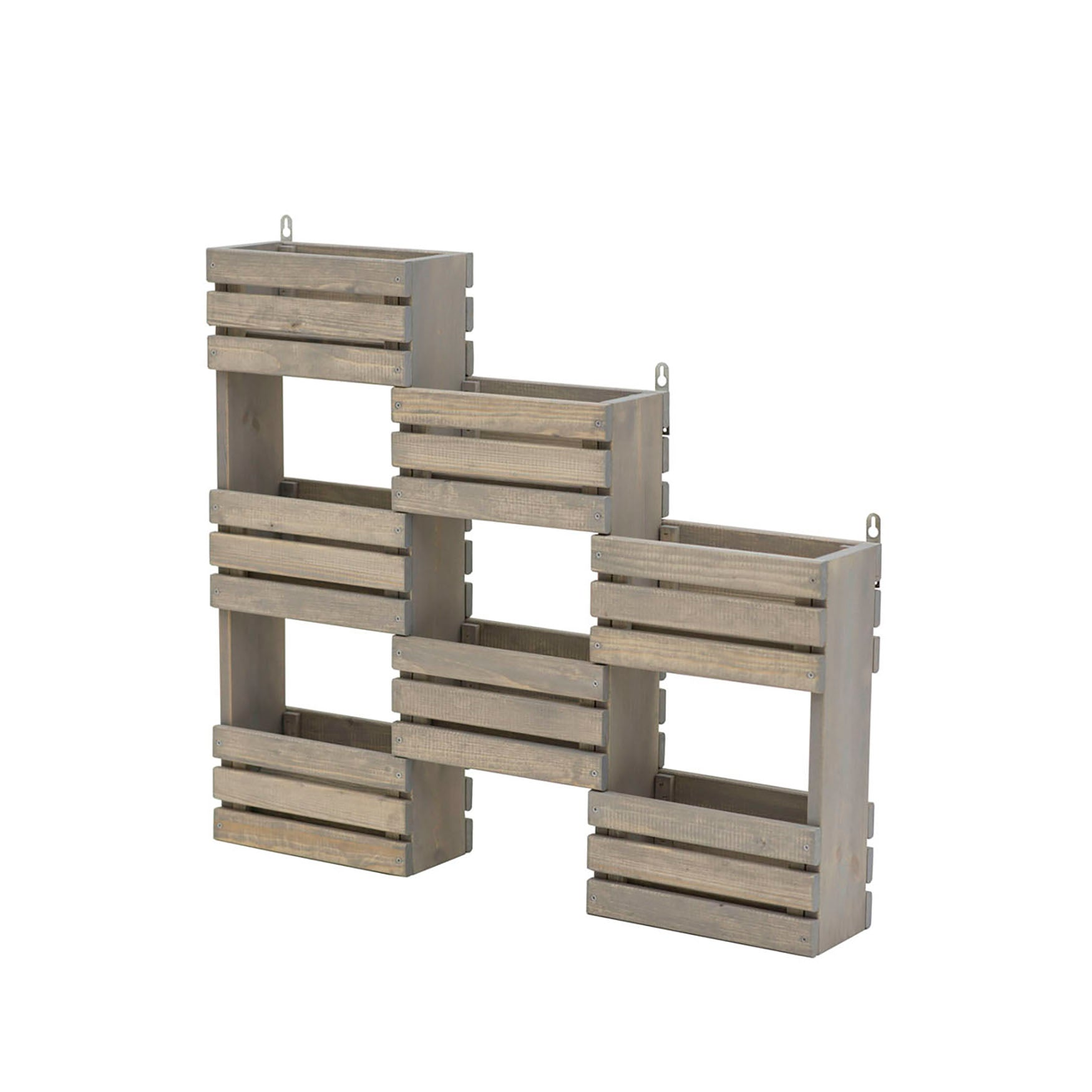 hanging planter wood Tierra Garden Tiered Hanging Garden Shelf Station