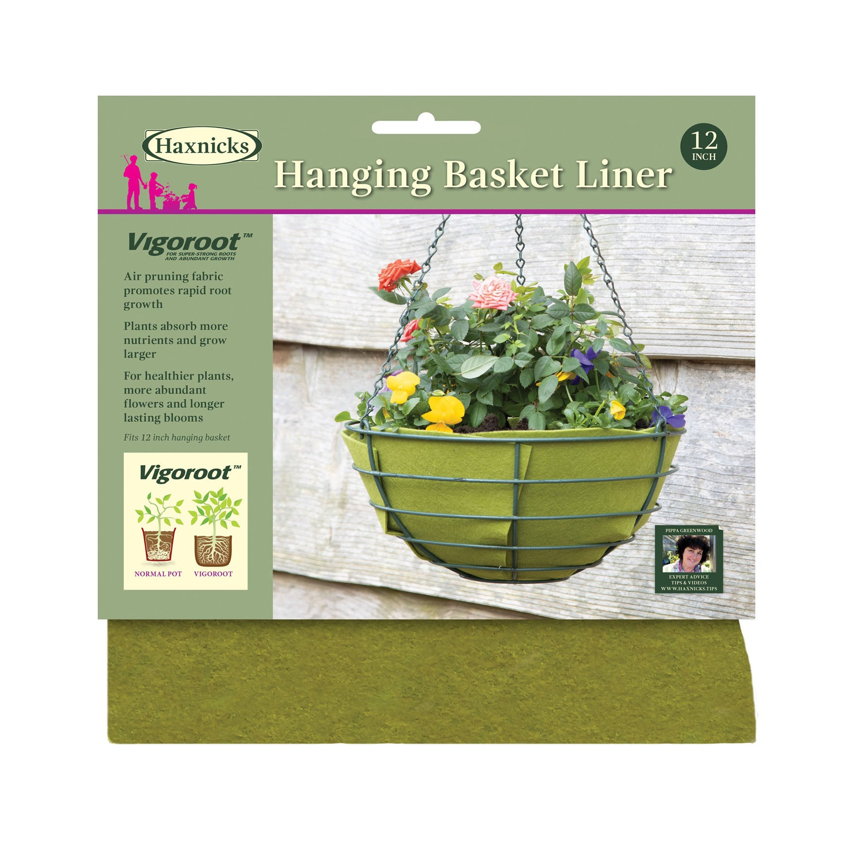 house plant pot liners 12" Vigoroot Hanging Basket Liner| Containers – Garden Your Way