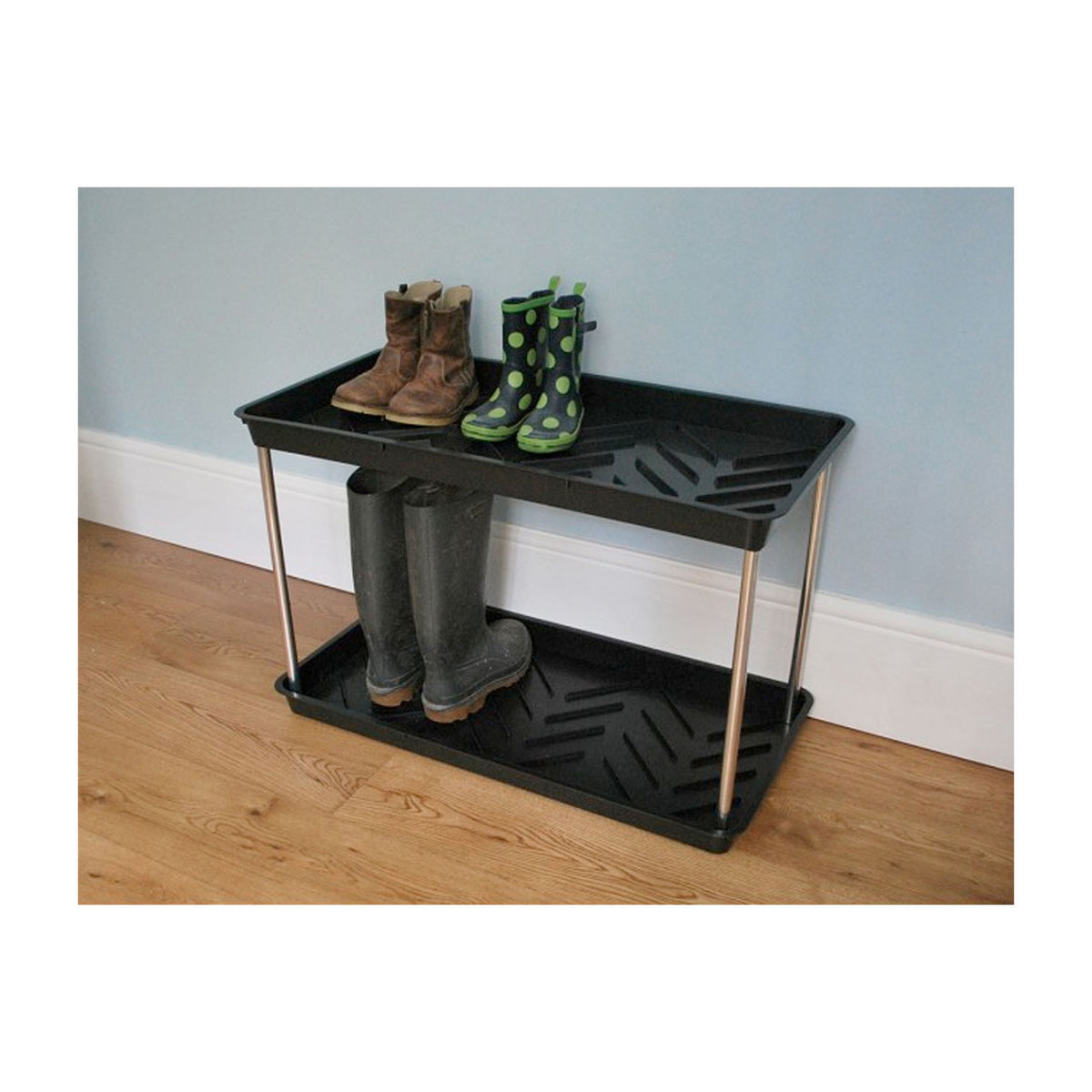 Two Tier Black Boot Tray
